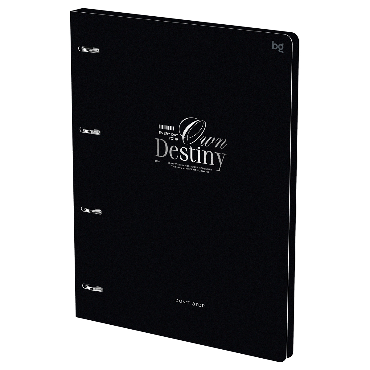 Тетрадь на кольцах А4, 120л., BG "Don't stop", картон, матовая ламинация, тиснение фольгой