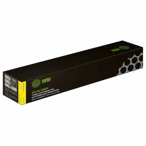 Картридж лазерный CACTUS (CS-VL7020Y) для Xerox VersaLink C7020/C7025/C70, желтый, ресурс 16500 стр.