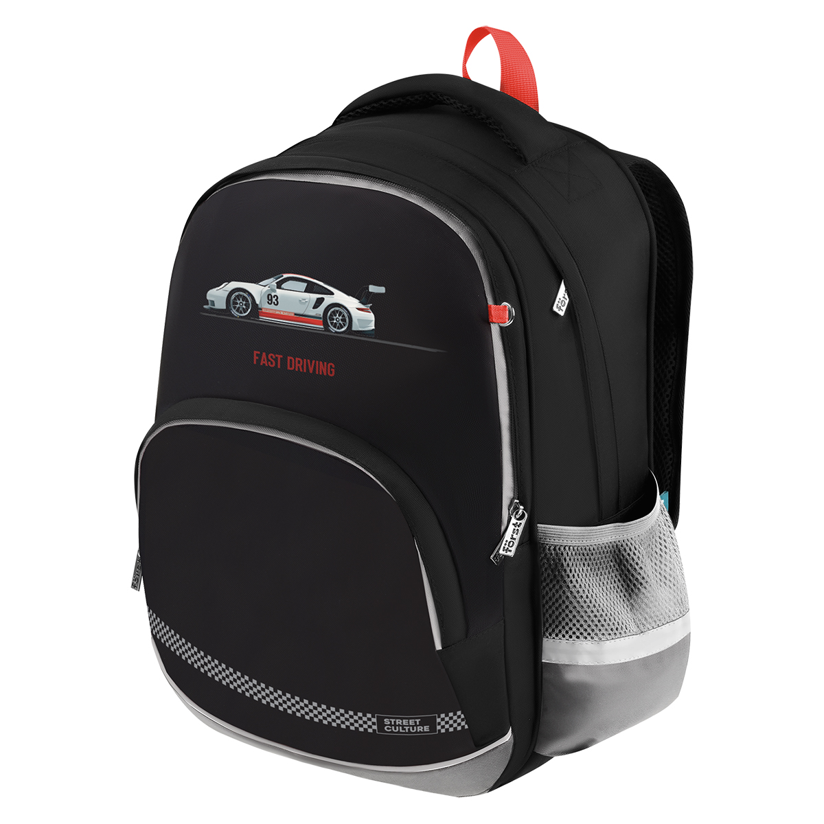 Рюкзак Först Comfort "Sport car" 39*28*13см, 2 отделения, 3 кармана, анатомическая спинка