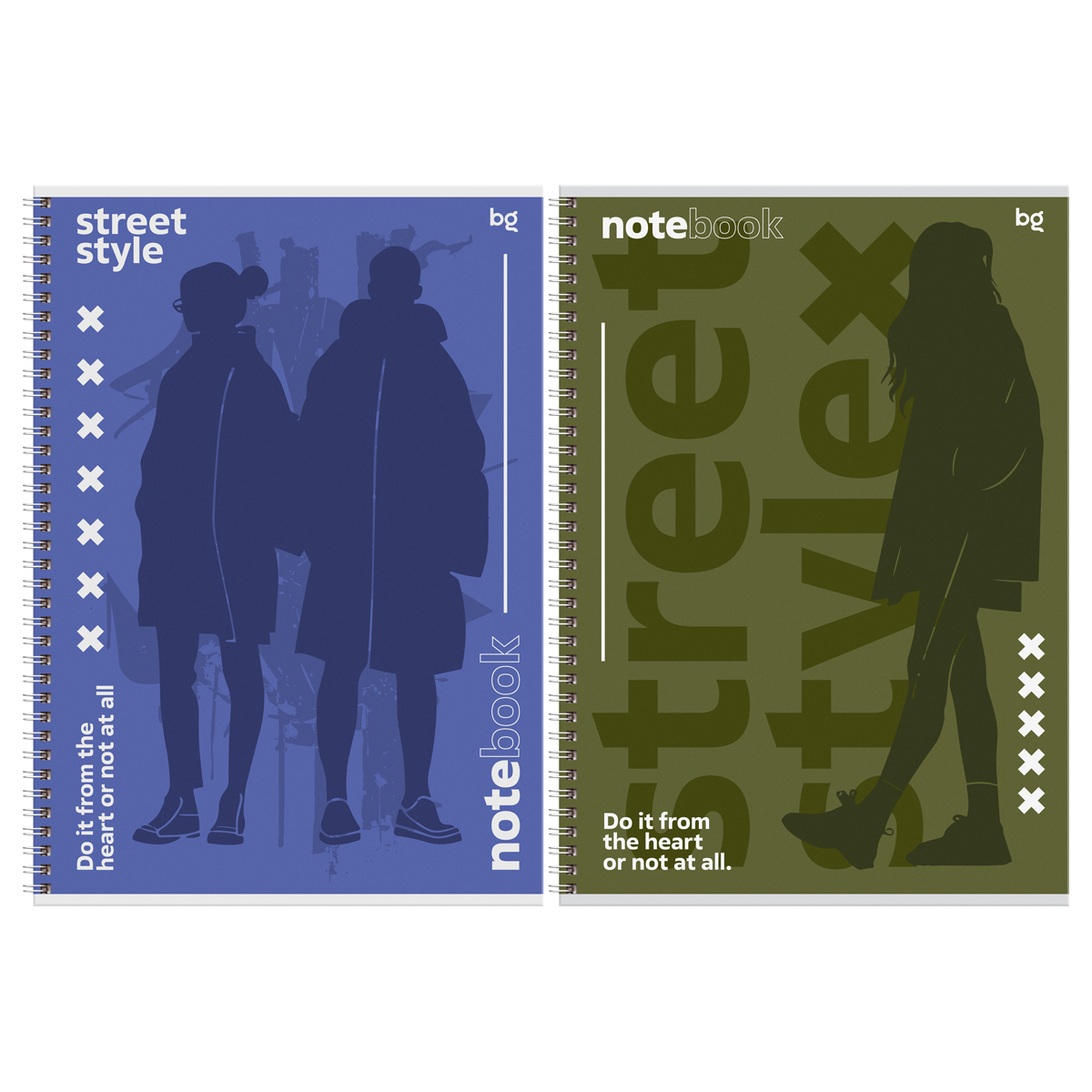 Тетрадь 96л., А4, клетка, на гребне BG "Street style", матовая ламинация