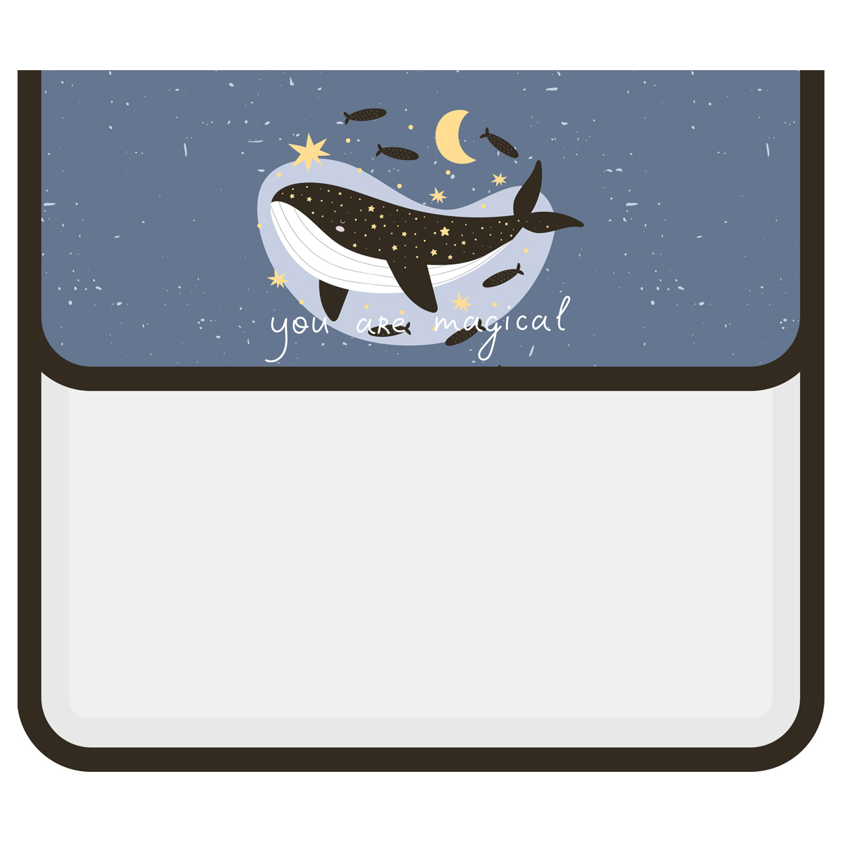 Папка для тетрадей 1 отделение, ArtSpace "The Magic Whale", А5, пластик, на липучке