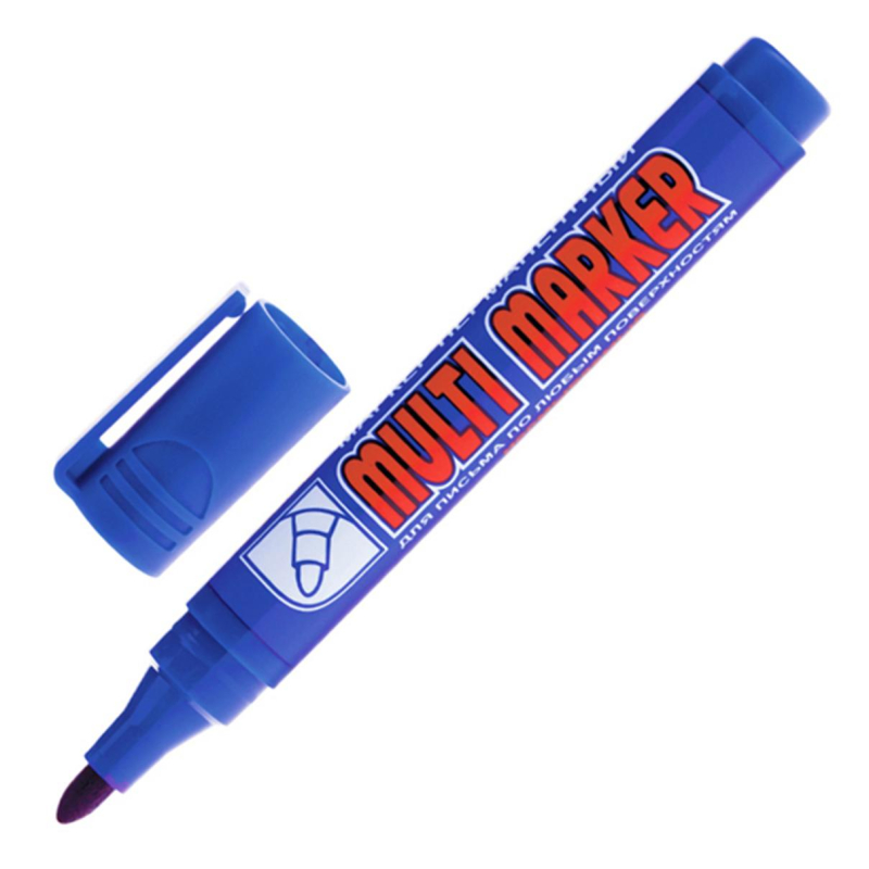Маркер перманентный Crown Multi Marker 3-5 мм синий
