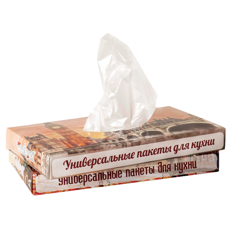 Пакет  фасовочный для продуктов в боксе 24Х37см 16 мкм, 100шт/уп