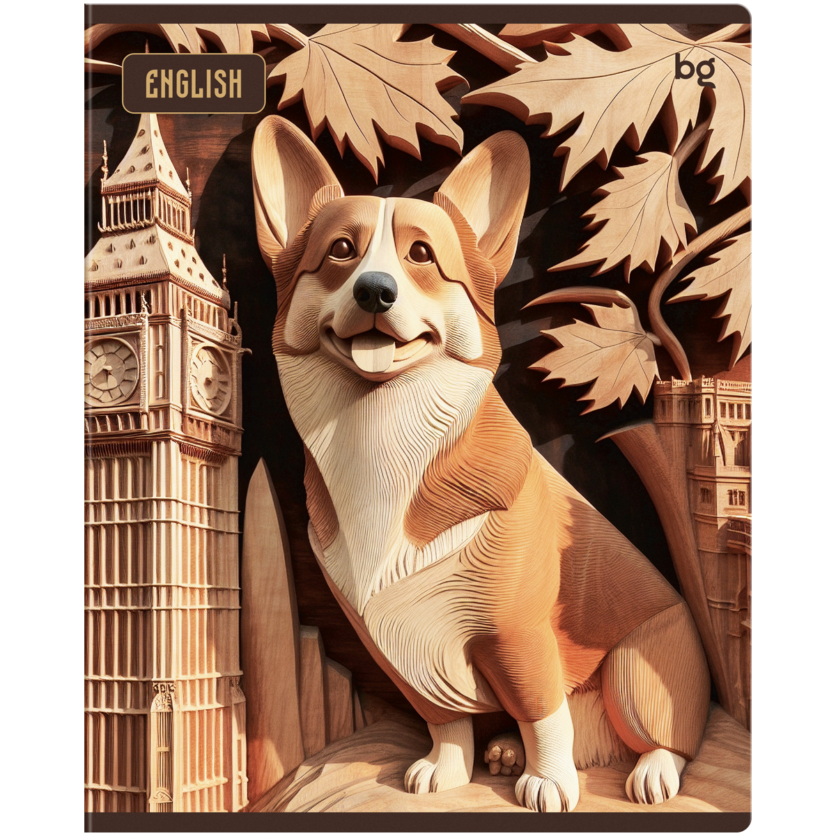 Тетрадь предметная 48л. BG "Дерево знаний" - Английский язык, soft-touch ламинация