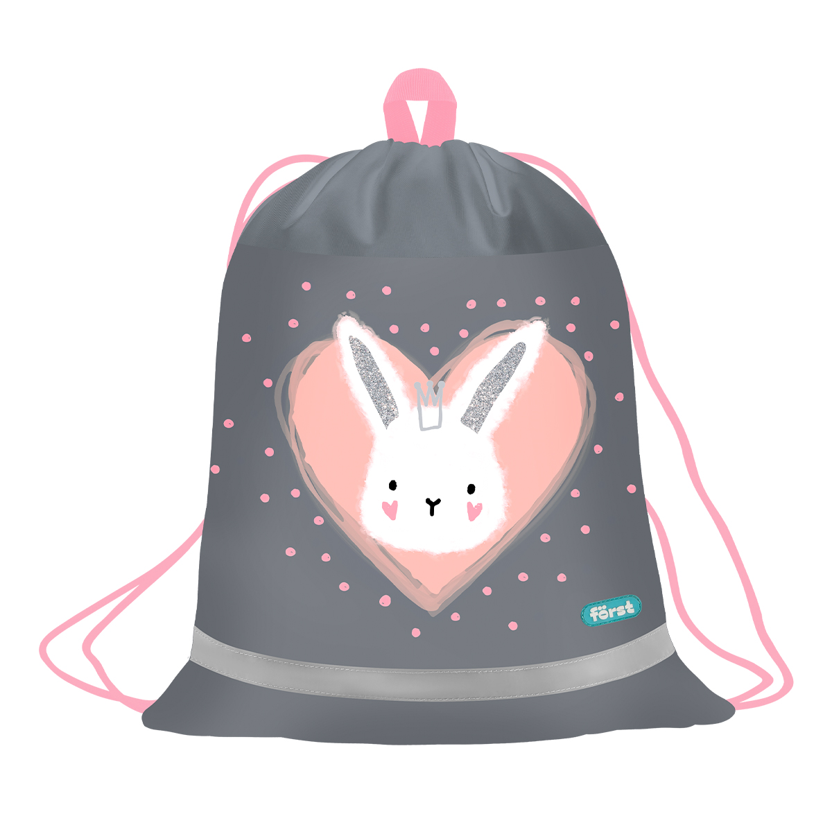 Мешок для обуви 1 отделение Först "Little Friend", 360*460мм, вентиляционная сеточка, светоотражающая полоса