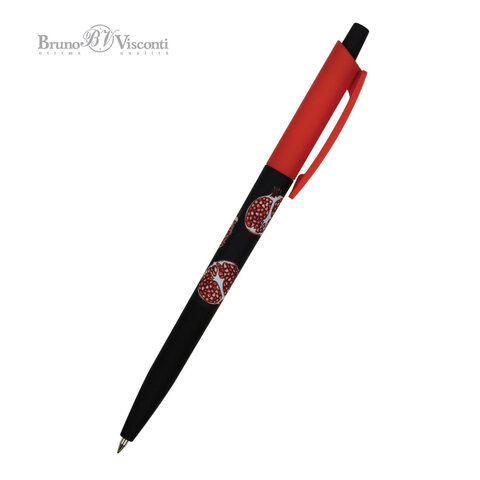 Ручка шариковая автомат. BRUNO VISCONTI HappyClick, СИНЯЯ, Гранат, линия 0,38 мм, 20-0241/47