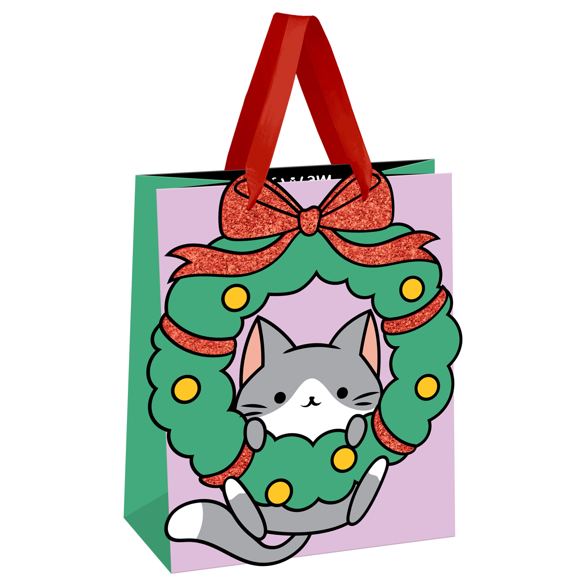 Пакет подарочный 18*23*10см MESHU "Garland",  матовая ламинация