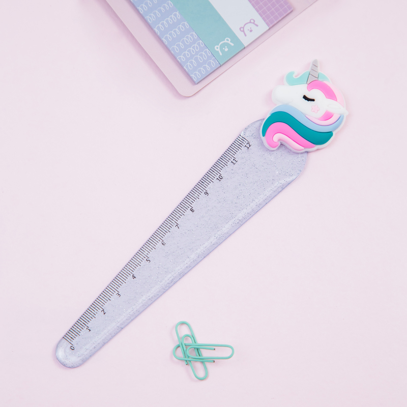 Линейка с топпером 12см MESHU "Unicorn", европодвес