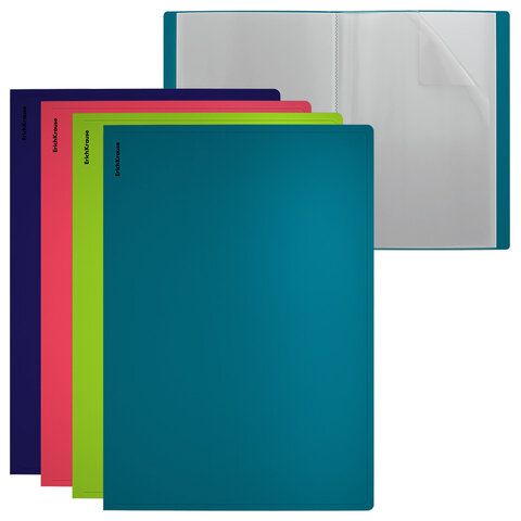 Папка 20 вкладышей ERICH KRAUSE Soft Reef, A4, ассорти, 0,6 мм, 62962