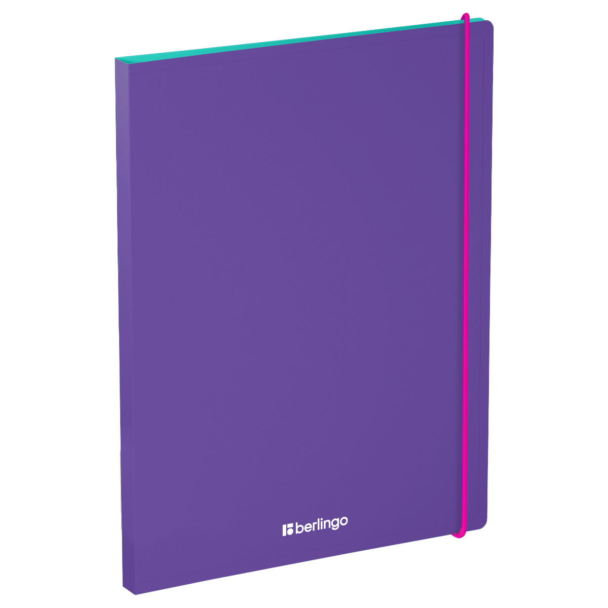 Папка с зажимом Berlingo "Raze" А4, 17мм, 600мкм, фиолетовая, с внутр. карманом, софт-тач