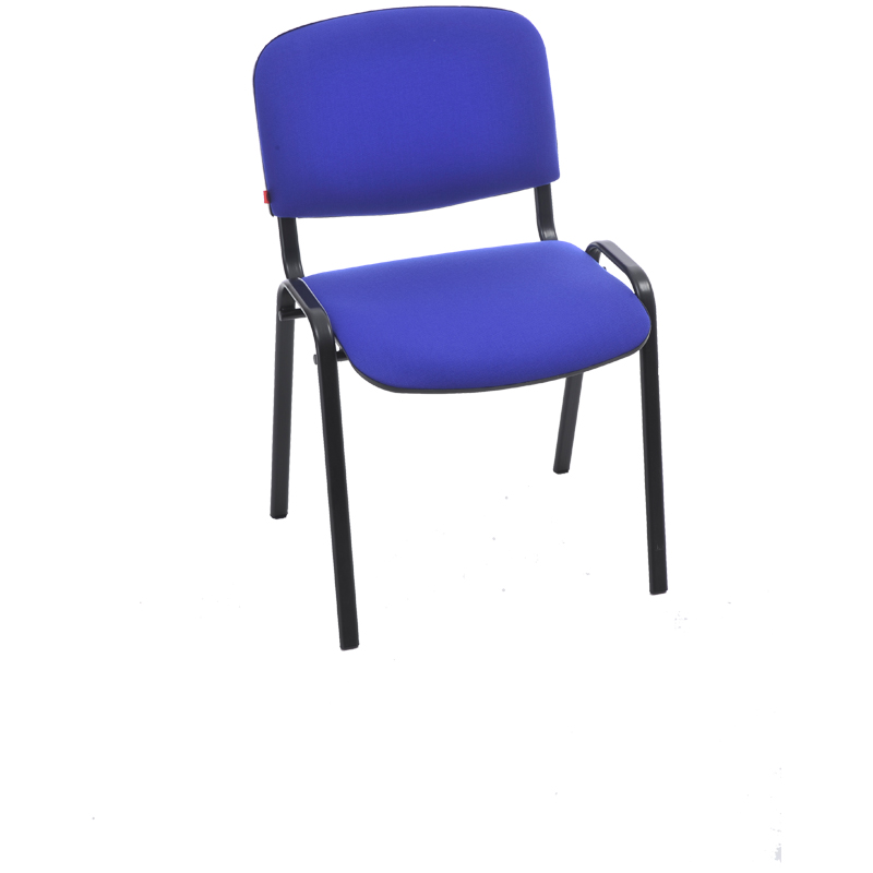 Стул Фабрикант "Изо", каркас черный, обивка кожзам синий