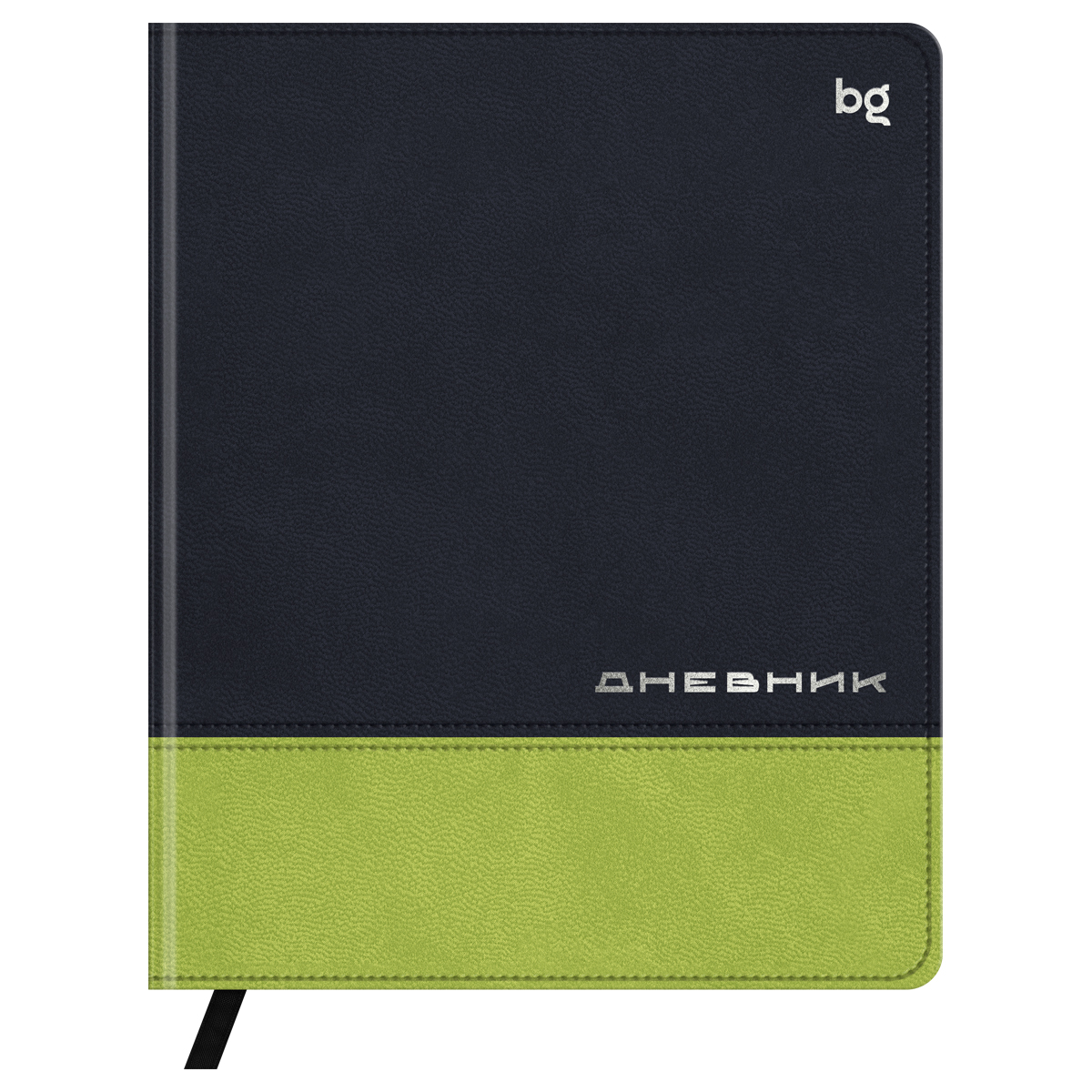 Дневник 1-11 кл. 48л. (ЛАЙТ) BG "Комбо. Салатовый", иск. кожа, комбинирование материалов, тиснение фольгой, ляссе