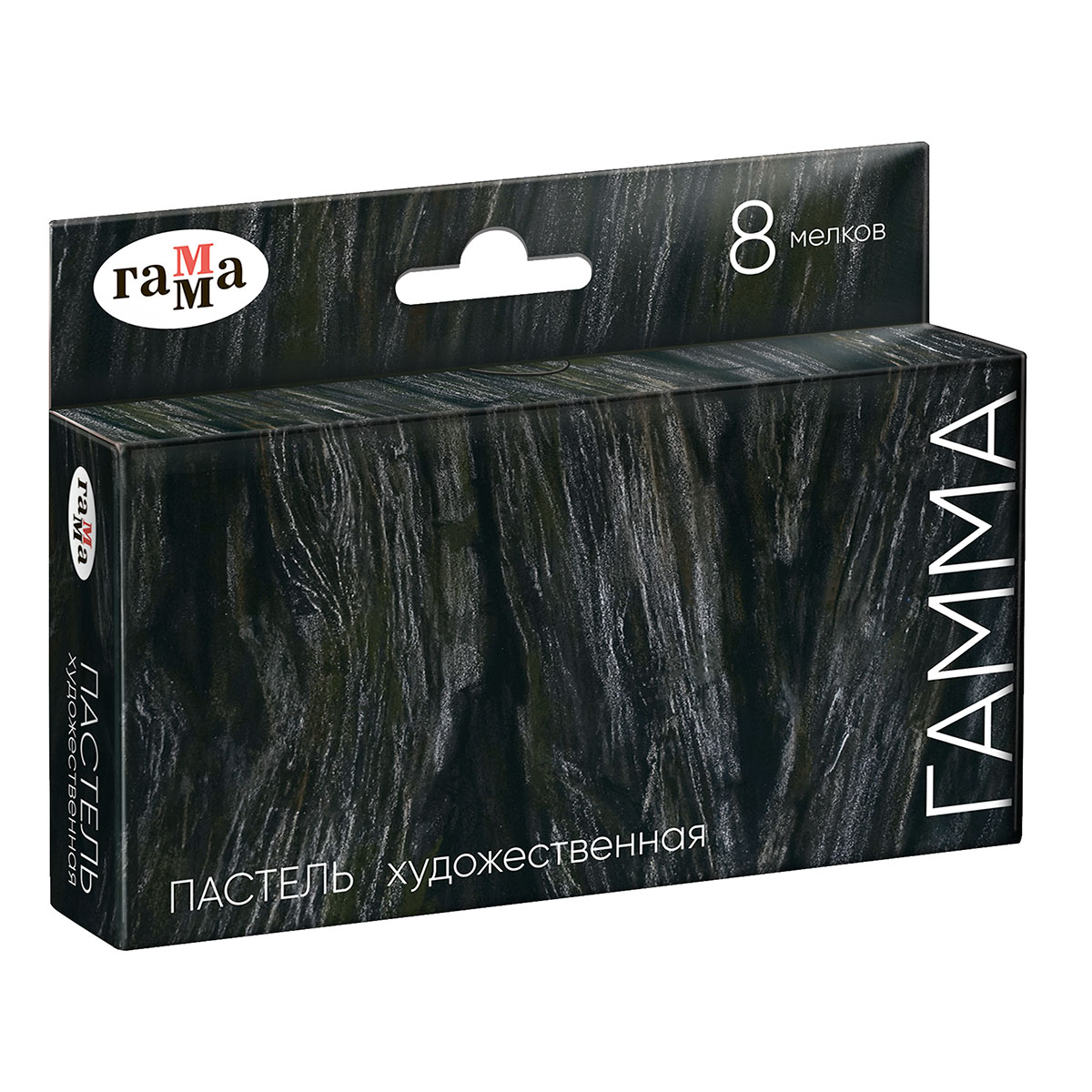 Пастель художественная Гамма , 8цв., половинки, "темные тона" картон.упак.