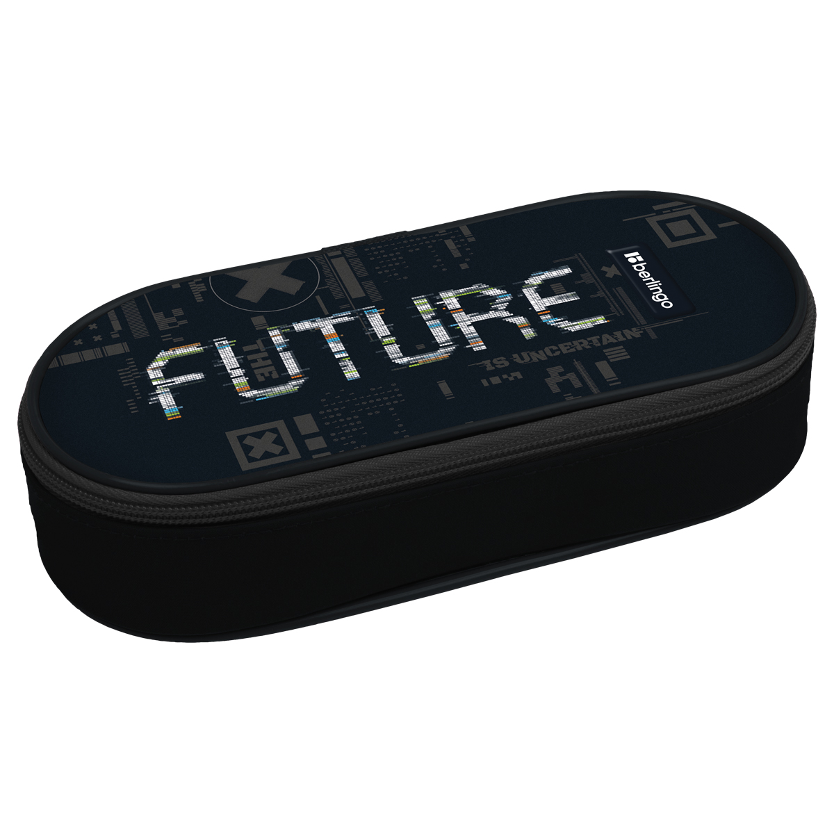 Пенал корпусный 1 отделение, 220*90*45 мм, Berlingo "FutureX", полиэстер