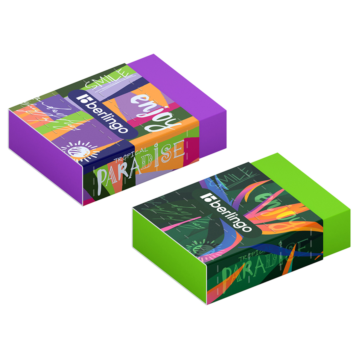 Ластик Berlingo "Jumble", Eco-PVC, картонный держатель,  45*32*11мм