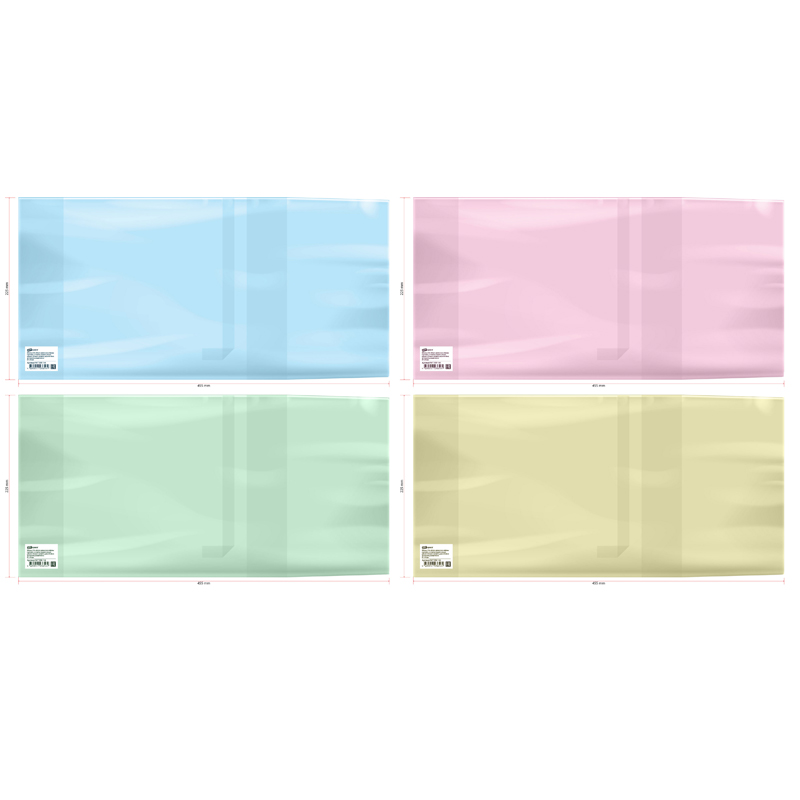 Обложка 225*455 для дневников в тв. переплете и учебников, универсальная, ArtSpace, цветная с закладкой, ПЭ 200мкм, ШК