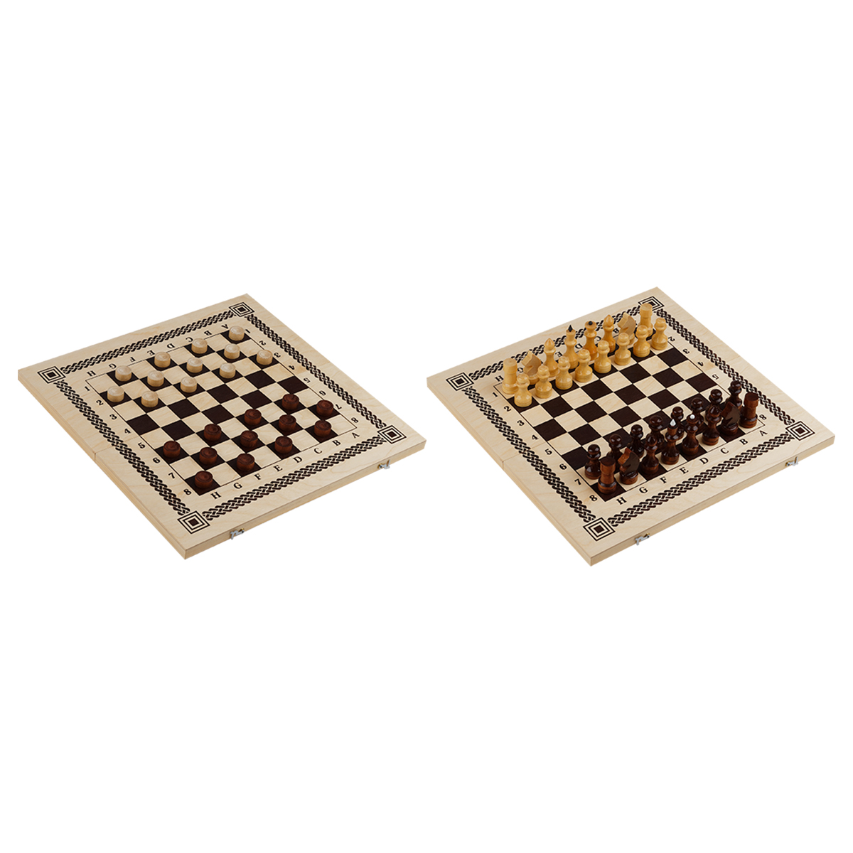 Набор игр ТРИ СОВЫ 3в1 "Нарды, шашки, шахматы", обиходные, с деревянной доской 40*40, поле 29*29