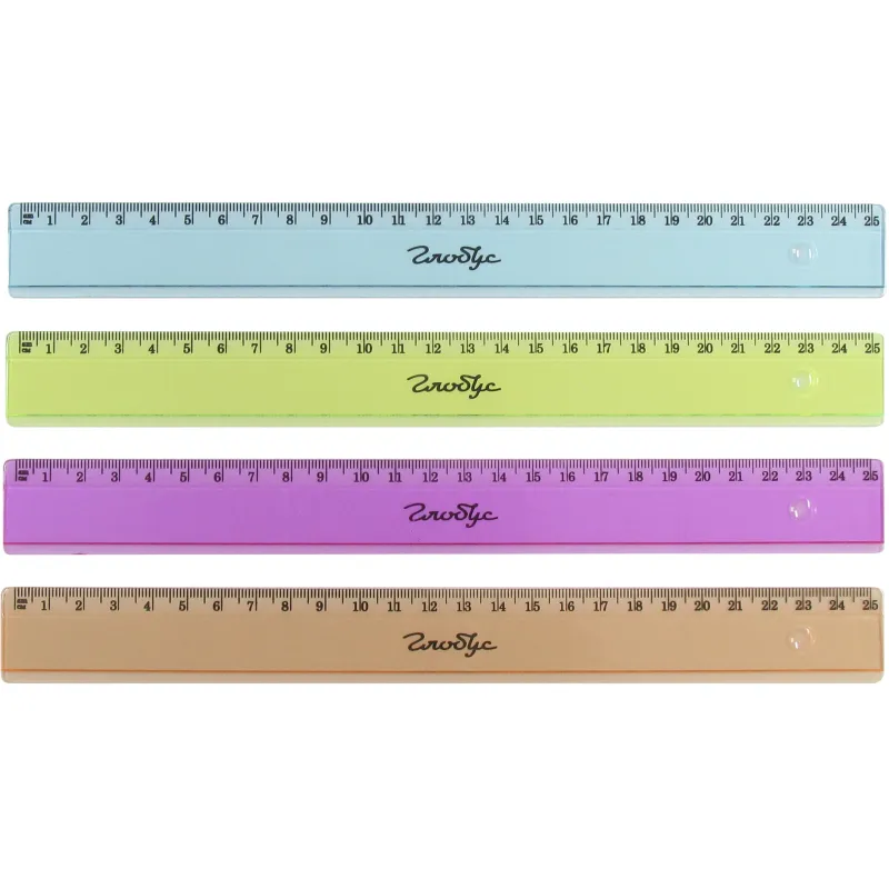 Линейка пластиковая 25 см., ассорти, Л25ЦПУ