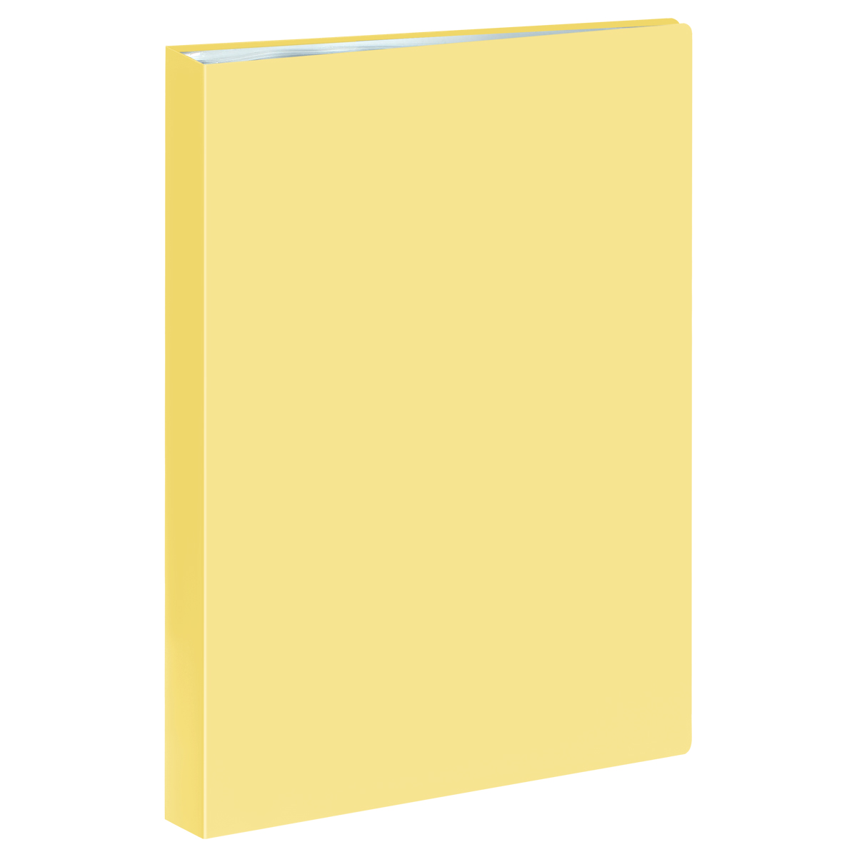 Папка с 60 вкладышами СТАММ А4, 21мм, 500мкм, пластик, пастель, желтая