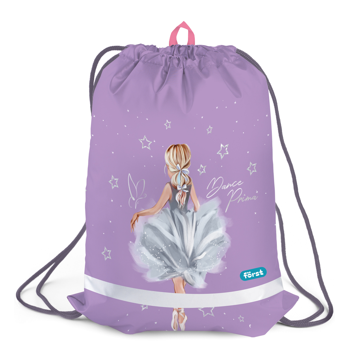 Мешок для обуви 1 отделение Först "Dance Dream", 360*460мм, вентиляционная сеточка, светоотражающая полоса