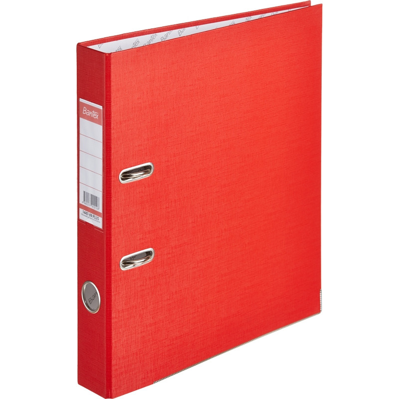 Папка-регистратор BANTEX ECONOMY PLUS,1447-09,50мм,крас,ПБП1,карм.ко,мет.уг