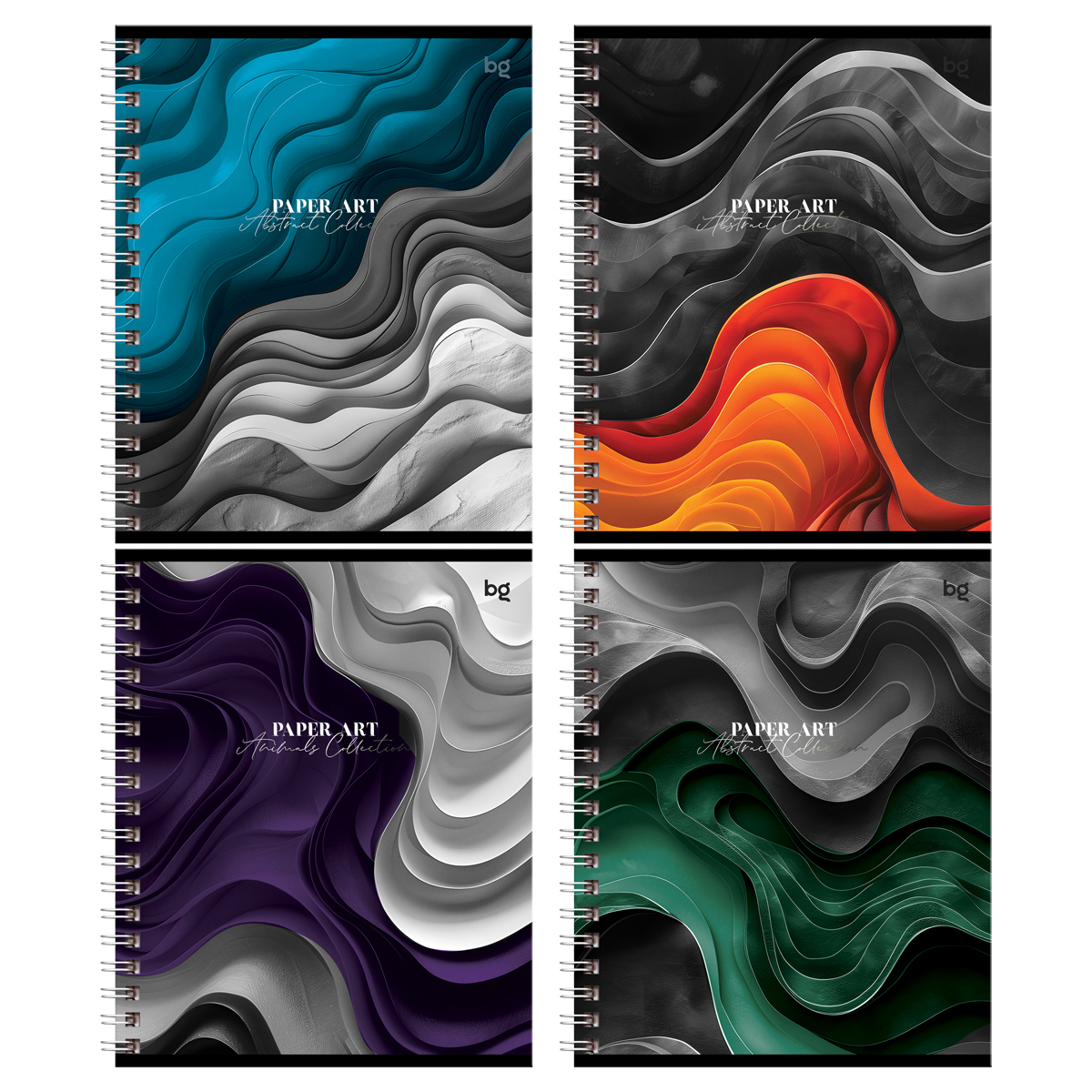 Тетрадь 80л., А5, клетка на гребне BG "Paper Art", матовая ламинация, выборочный лак