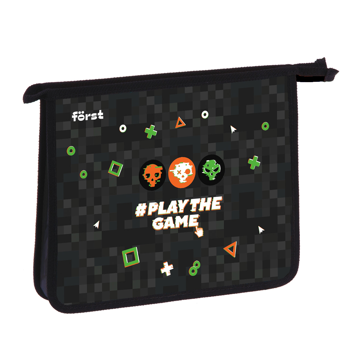 Папка для тетрадей 1 отделение, А5 Först "Play the game" , 240*205*40 мм, пластик, на молнии