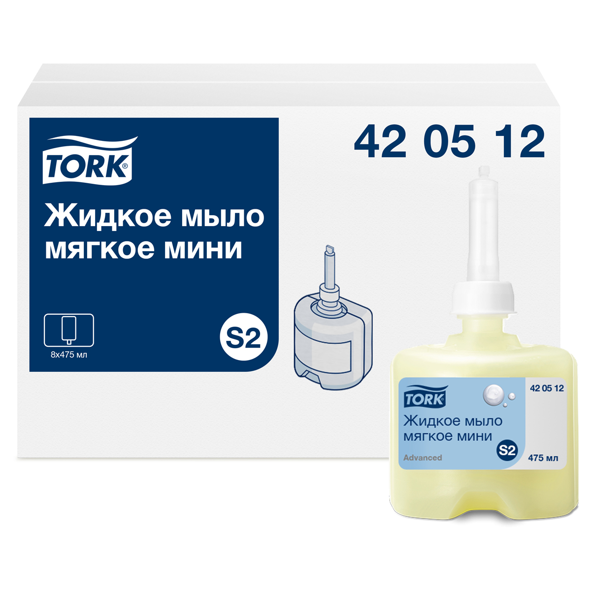 Картридж с жидким мылом Tork "Advanced"(S2), (для кода 153089), 0,475л, мягкое