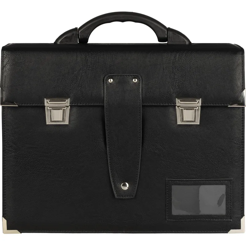 Портфель ГРИФ К мод. 1027/2 черный экокожа