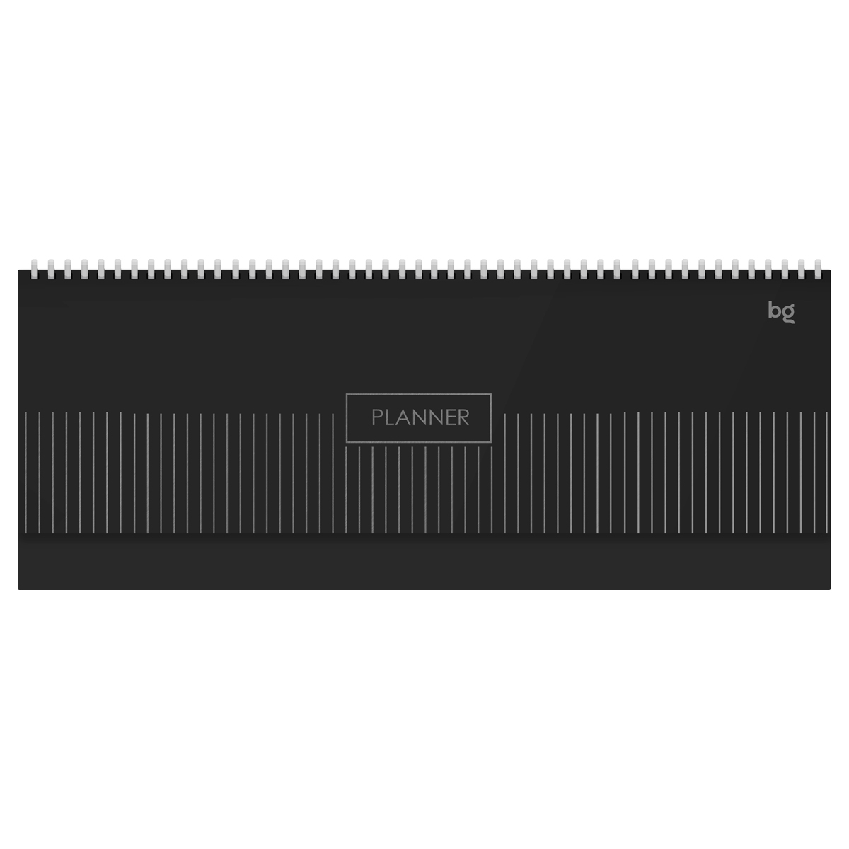 Планинг недатированный 56л., 285*100, ПВХ, BG "Minimal", отд. фольгой, мягкий гребень, черный