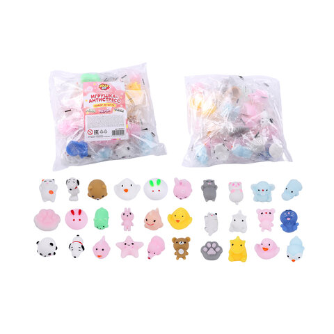 Игрушка-антистресс "НАБОР 30 ШТУК", 4 см, JOLLY JOT (ДЖОЛЛИ ДЖОТ), 665821