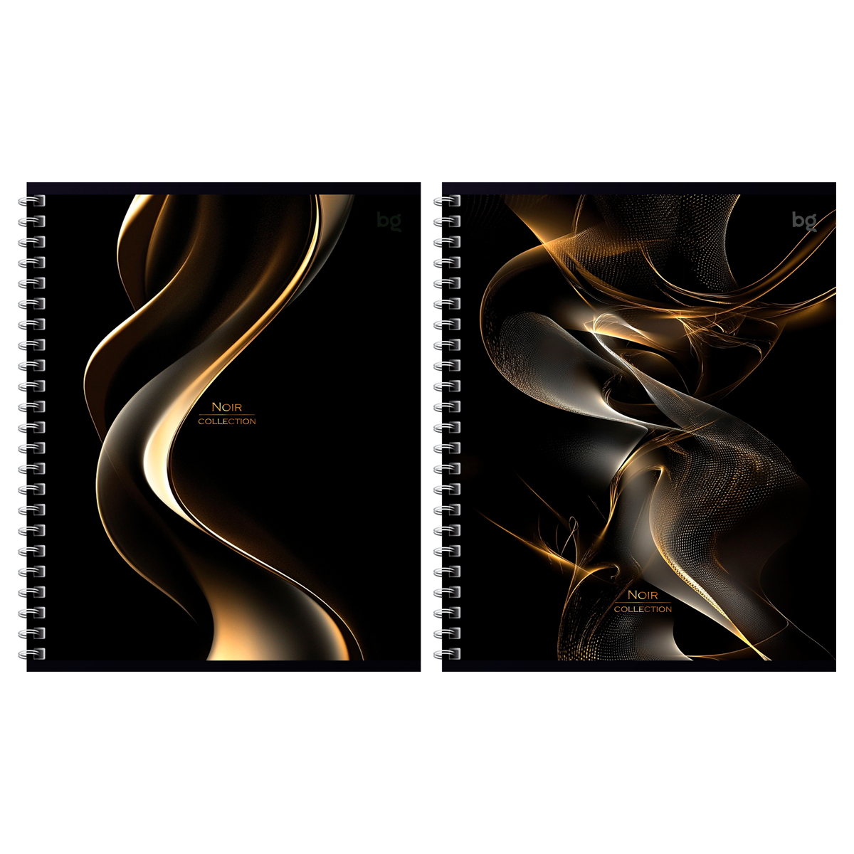 Тетрадь 48л., А5, клетка на гребне BG "Черная коллекция", soft-touch ламинация, тиснение фольгой