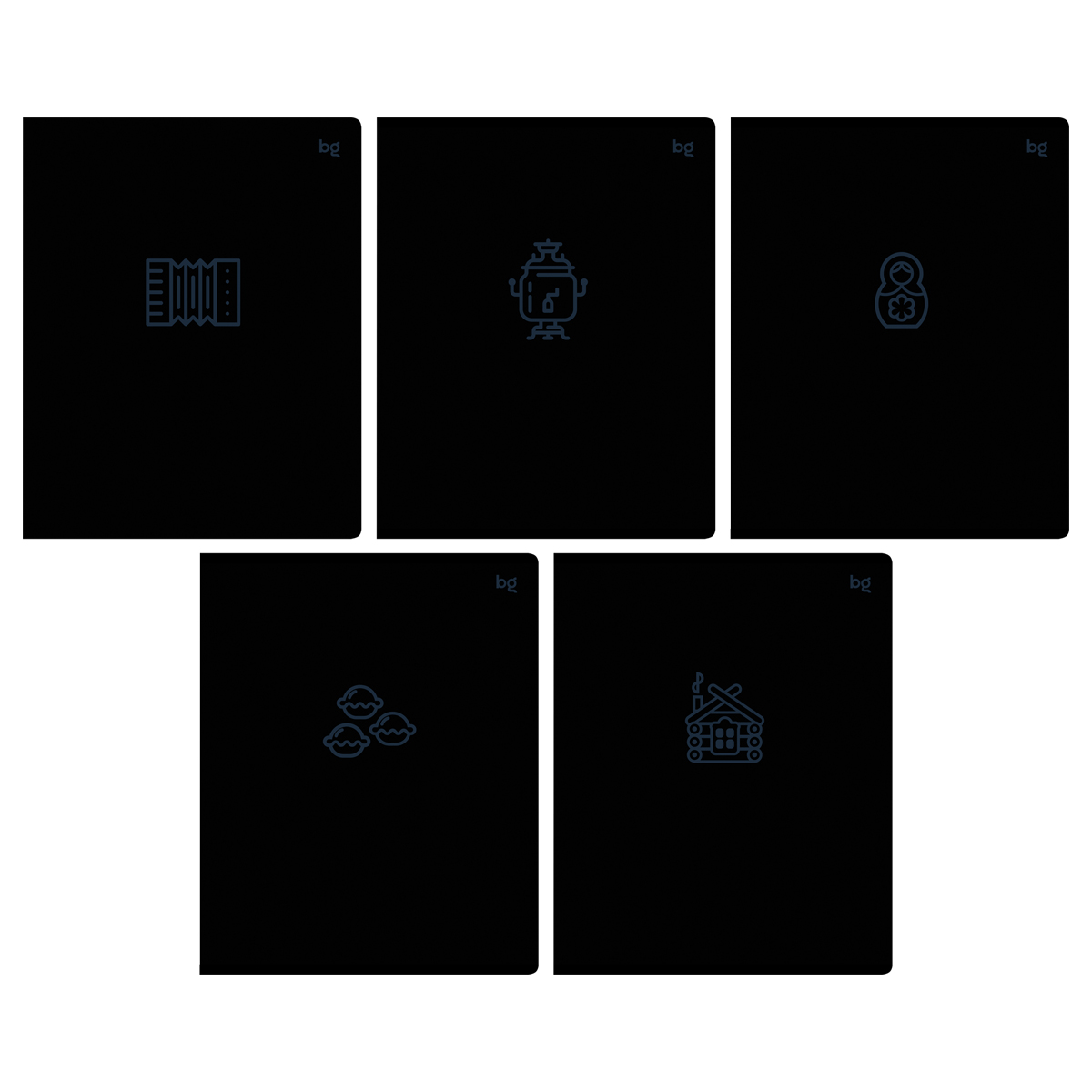 Тетрадь 48л., А5, клетка BG "Russian life", выб. лак