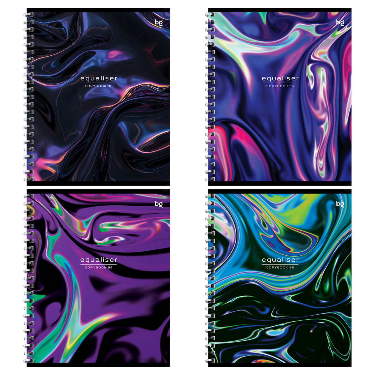 Тетрадь 96л., А5, клетка на гребне BG "Equaliser", глянцевая ламинация