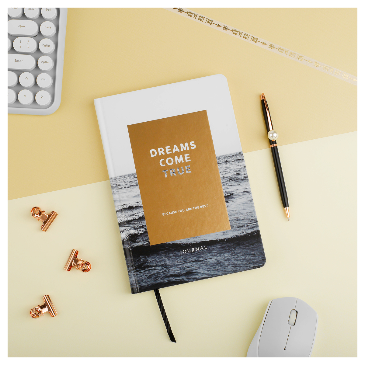 Ежедневник недатированный A5, 136л., 7БЦ, MESHU "Dreams come true", тон. блок, тиснение фольгой, кругление углов, закладка-ляссе