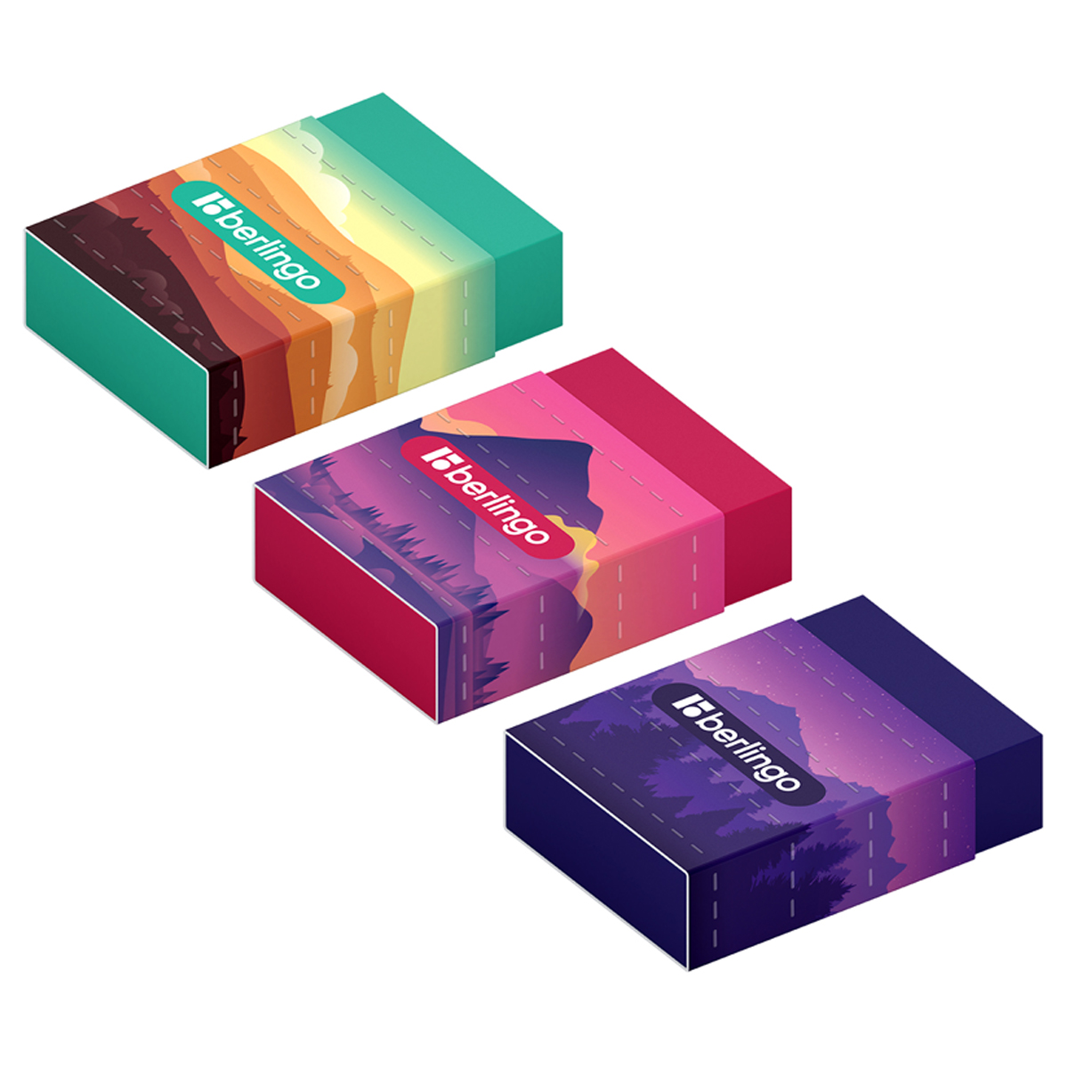 Ластик Berlingo "Scenic", Eco-PVC, картонный держатель,  45*32*11мм