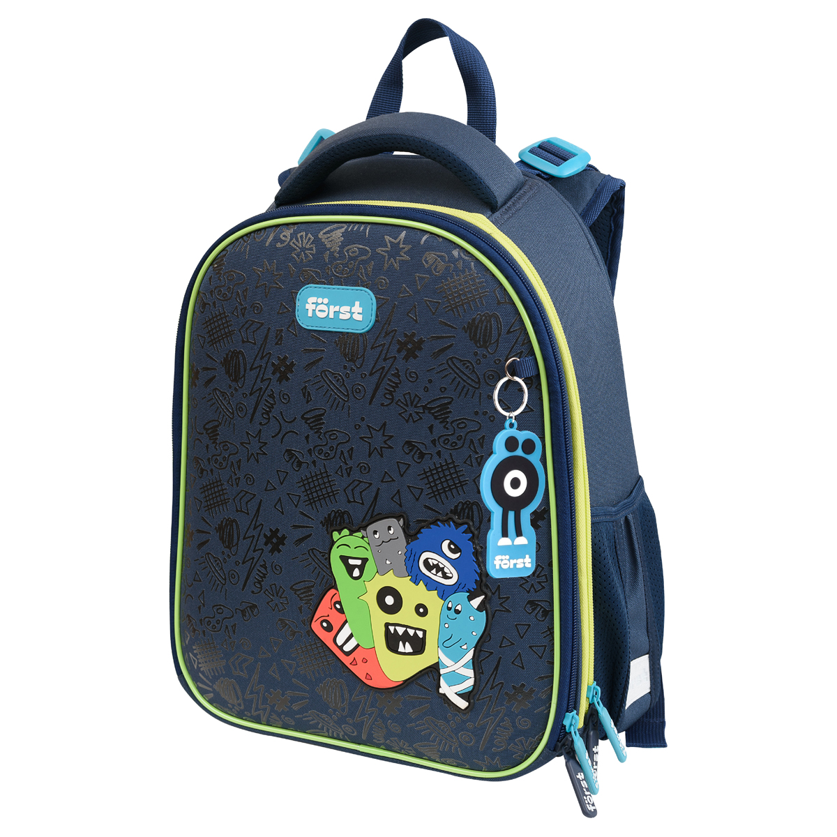 Ранец Först F-Top "Monsters" 36*28*15 см, 2 отделения, 2 кармана, анатомическая спинка