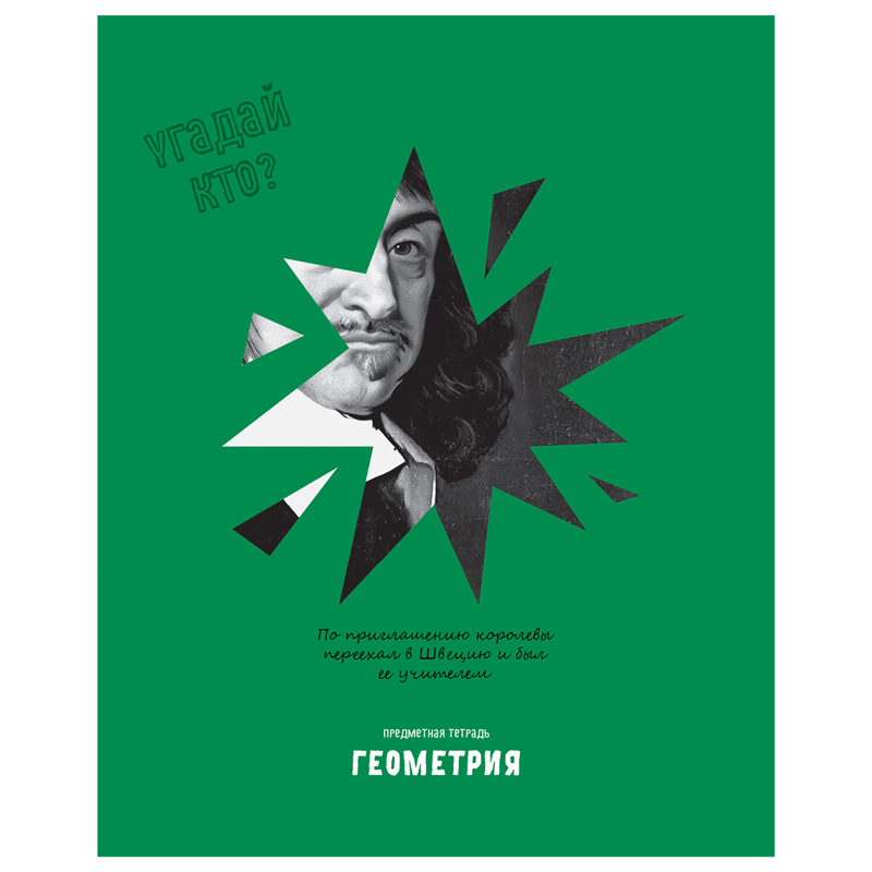 Тетрадь предметная 48л. BG "Угадай кто" - Геометрия, матовая ламинация, выборочный лак