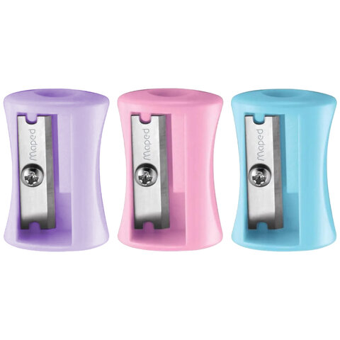 Точилка MAPED Vivo Pastel, пластиковая, корпус пастельный ассорти, 063011