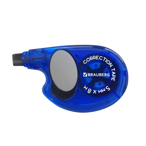 Корректирующая лента BRAUBERG "Bomb", 5 мм х 8 м, корпус темно-синий с резиновой вставкой, 273024