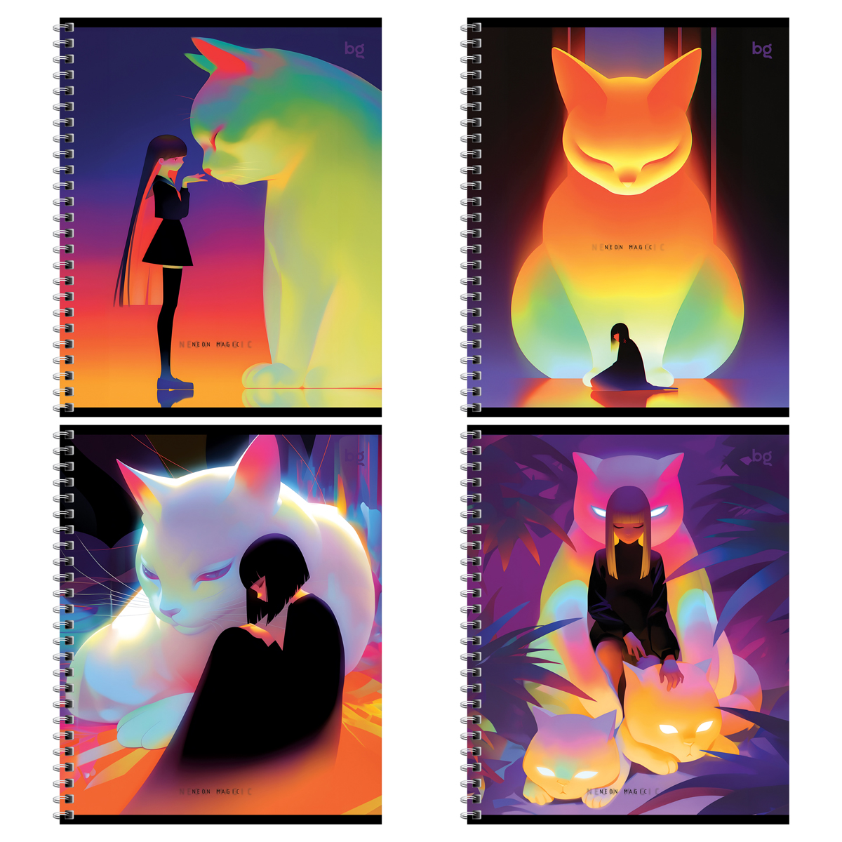 Тетрадь 96л., А5, клетка на гребне BG "Неон", эконом