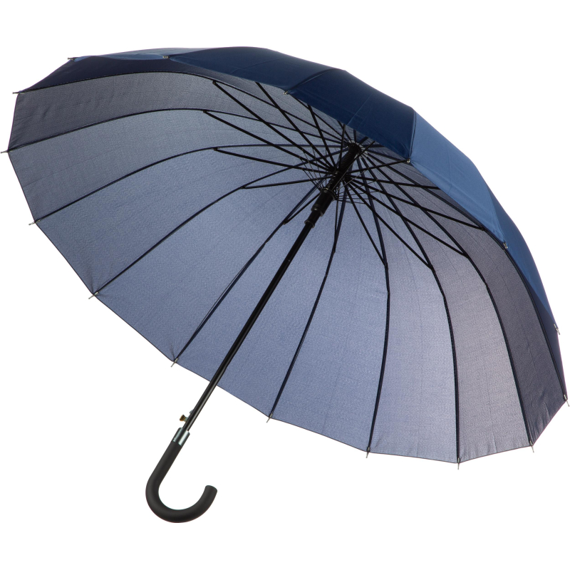 Зонт трость полуавтомат с пластик.ручкой, 16 спиц, ассорти, HD-HW23(H/T)