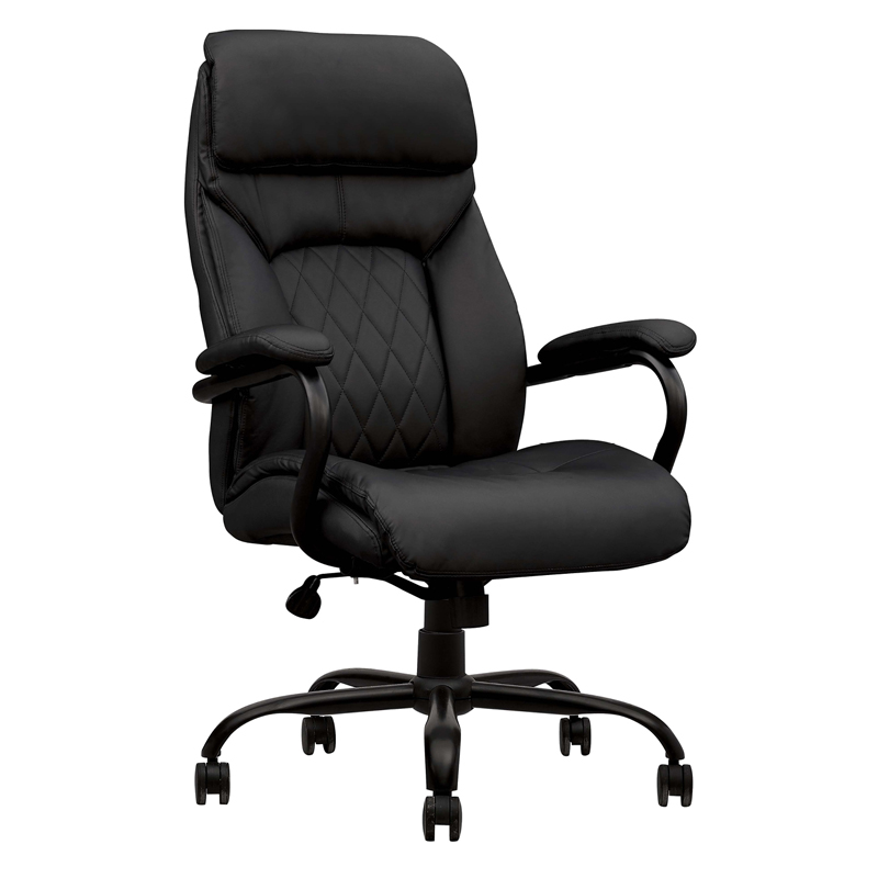 Кресло руководителя Helmi HL-ES09 "Armor", повышенной прочности, экокожа черная, до 250кг