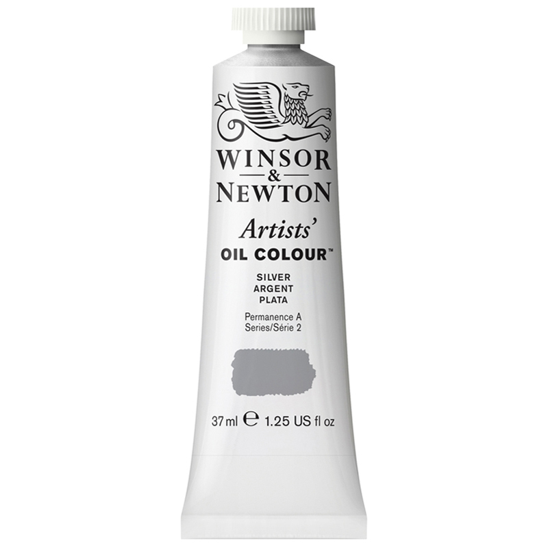 Краска масляная профессиональная Winsor&Newton "Artists Oil", 37мл, серебряный