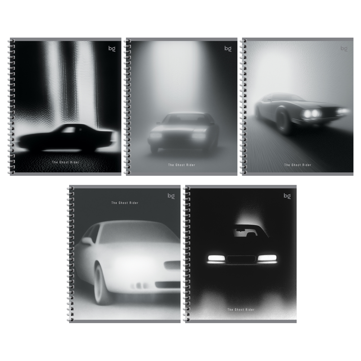 Тетрадь 96л., А5, клетка на гребне BG "Призрачный гонщик", матовая ламинация
