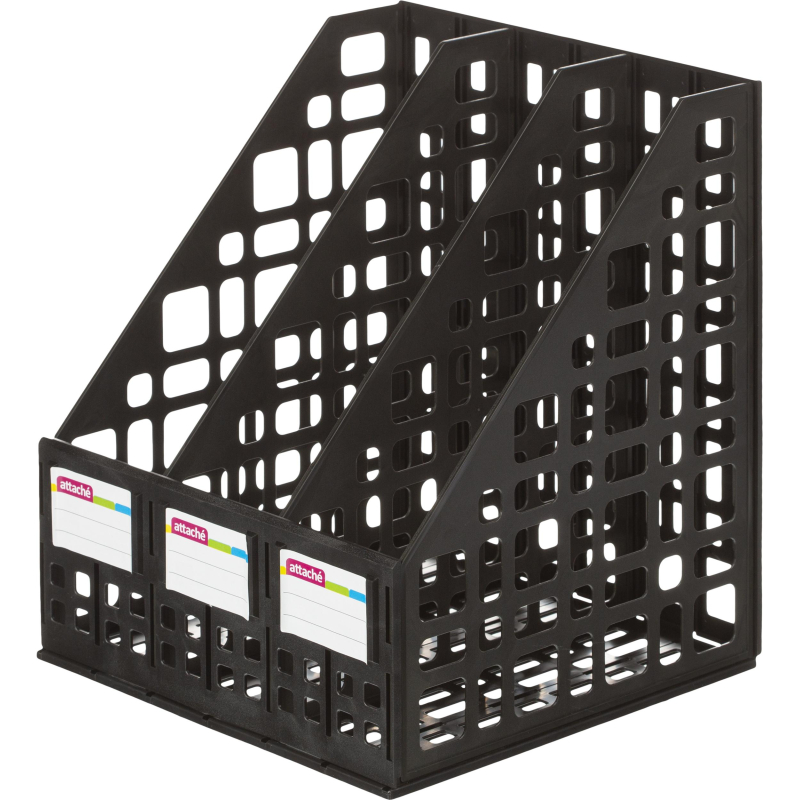 Лоток для бумаг Attache сборный вертикальный 3 отделения 240 мм чер ЛТ81АЕ