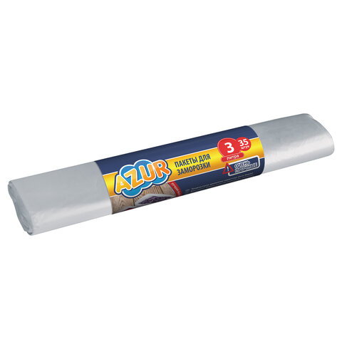 Пакеты для заморозки, в рулоне 35шт, 26х40см. ПНД, 15мкм, YORK AZUR, 091721