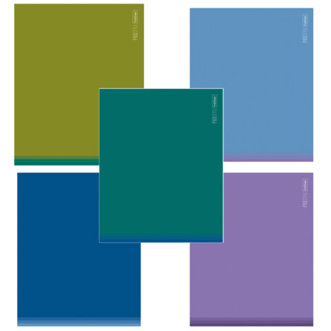 Тетрадь обложка пластик, А5 96л. скоба, клетка, HATBER, PROстиль (микс в спайке), 090232, 96Т5В1пл