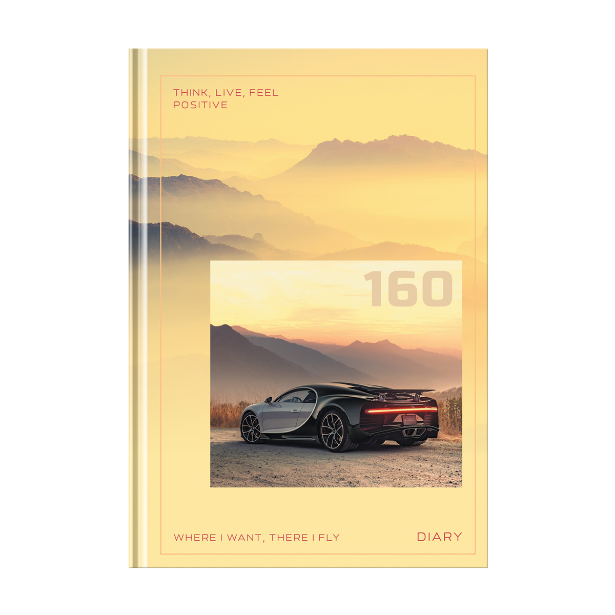 Ежедневник недатированный А5, 160л., 7БЦ BG "Будь там, где хочешь быть", матовая ламинация, выборочный лак