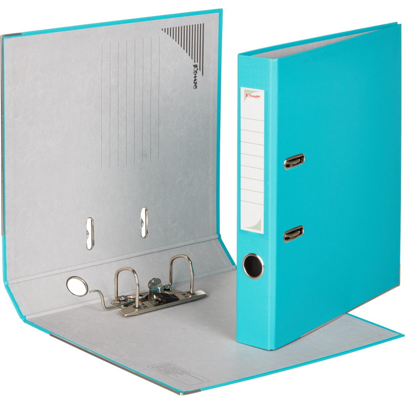 Папка-регистратор Комус Экономи 50мм бирюзовый тиффани,ПБП1,карм.кор,мет.уг